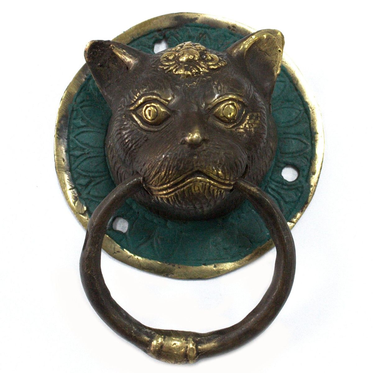 Brass Door Knocker – Cats Head, NooEdge UK