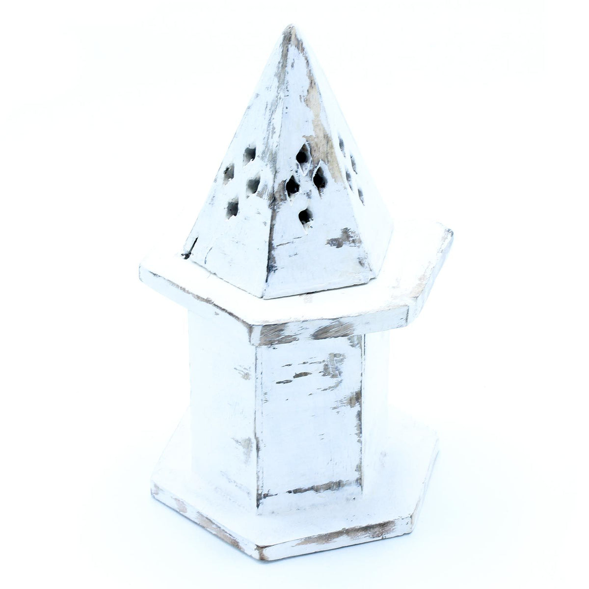 White Washed Incense Holder – Pyramid Mini House, NooEdge UK