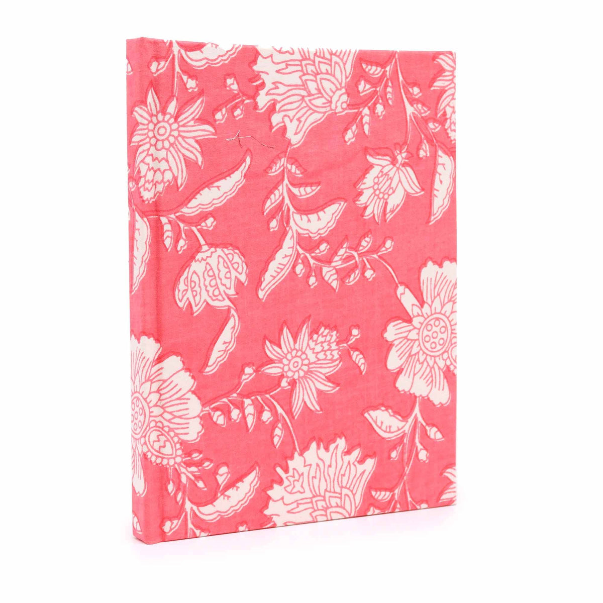 Cotton Bound Notebook 20x15cm 96 Pages – Pink Floral, NooEdge UK