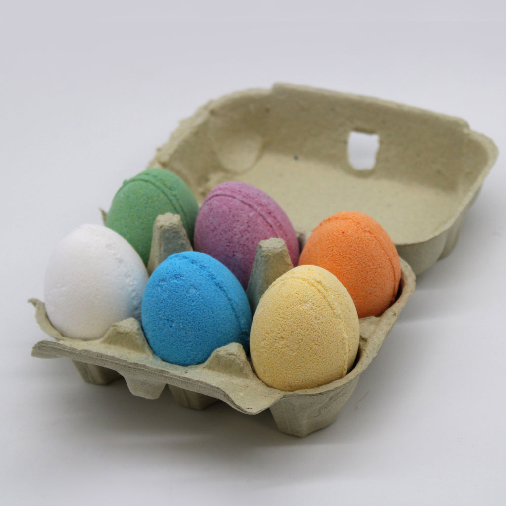 6 Bath Eggs in a Tray – alternate angle, NooEdge UK
