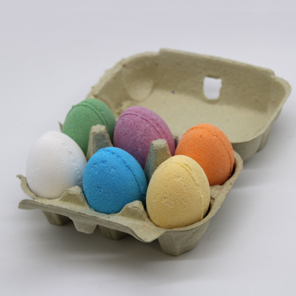 6 Bath Eggs in a Tray – alternate angle, NooEdge UK