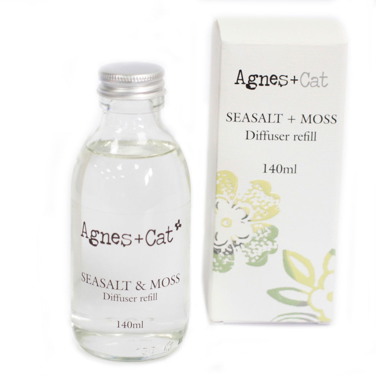 Agnes + Cat Reed Diffuser Refill – Seasalt and Moss 140ml, NooEdge UK