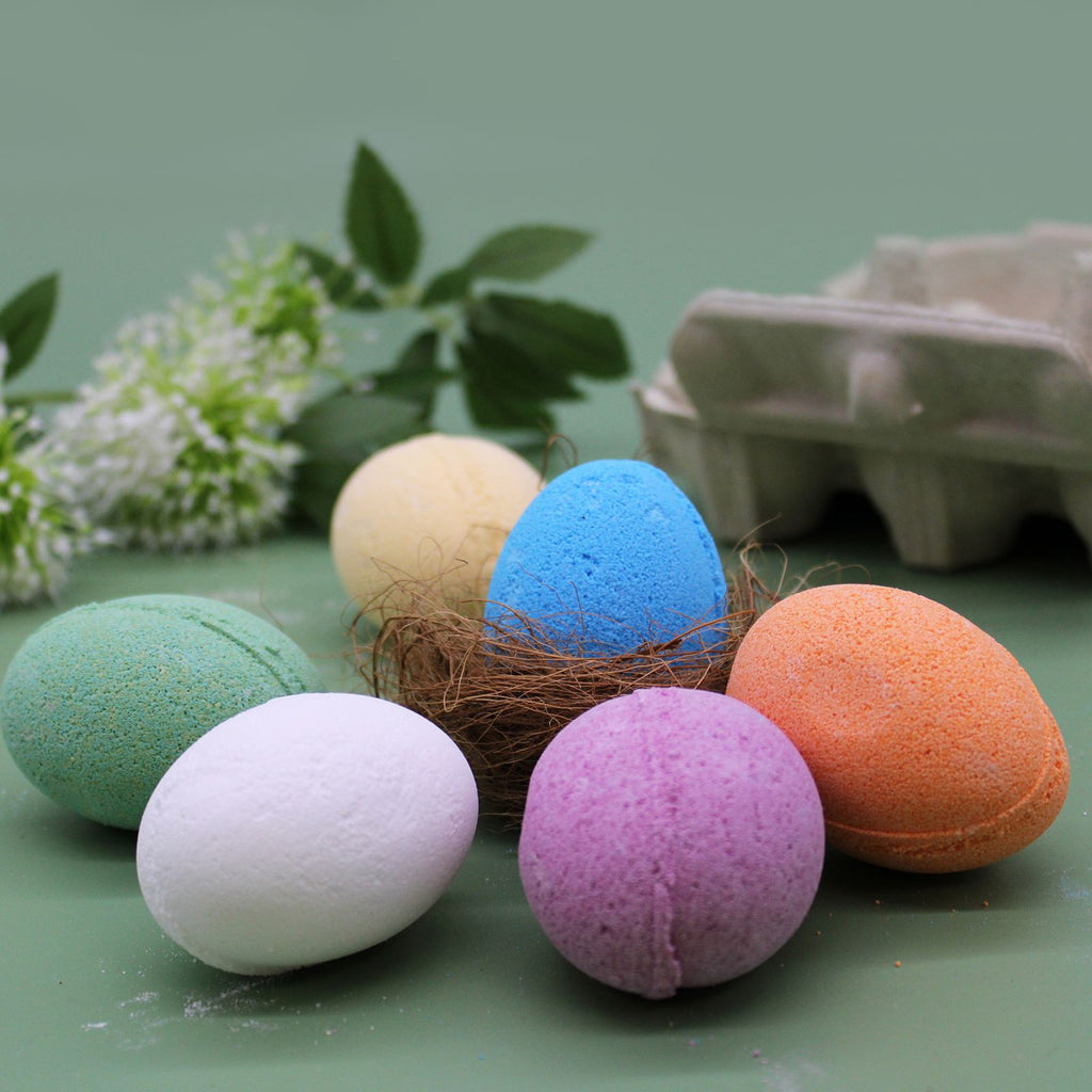 6 Bath Eggs in a Tray – Mango, NooEdge UK