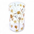 Natural Floral Glass – Tall Vase Candle Holder Rose (19x11cm) – NooEdge UK