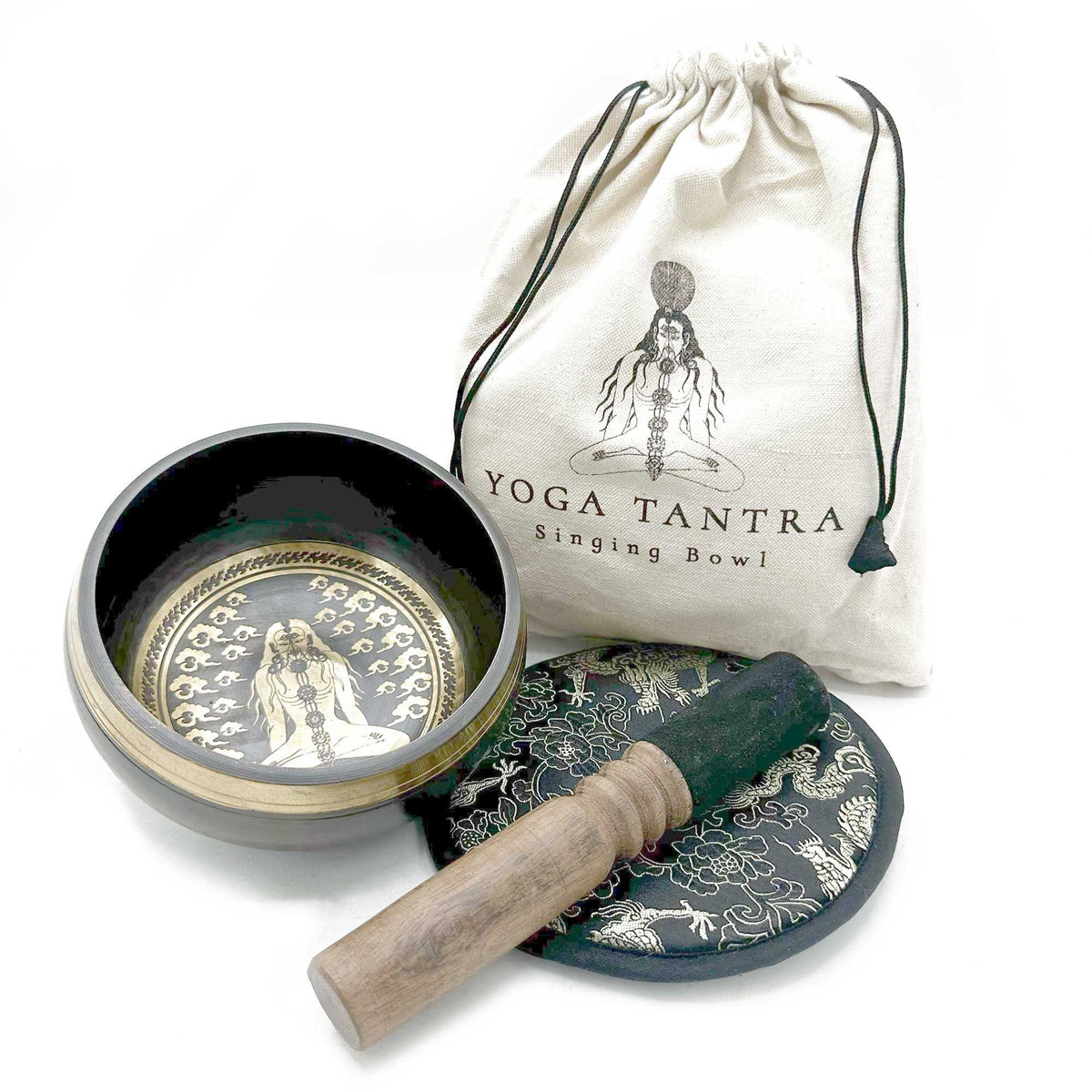 Hand Beaten & Engraved Singing Bowl Gift Set - 14cm – Yogi, NooEdge UK