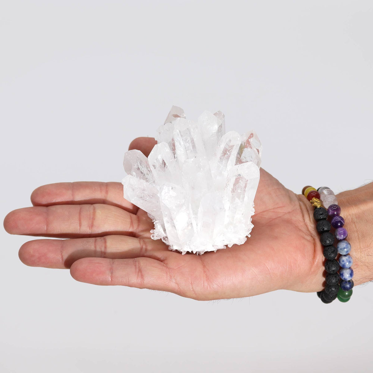 Crafted Quartz Cluster – Clear Quartz alternate view, NooEdge UK