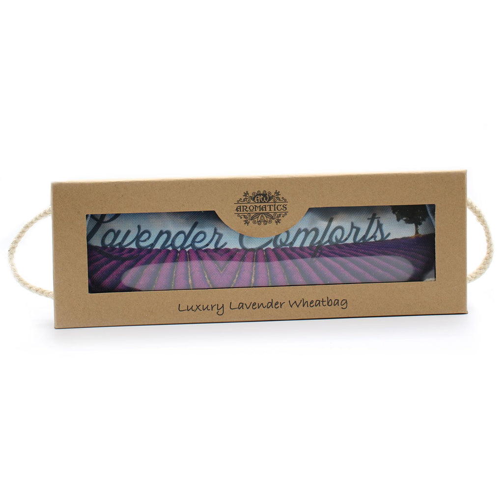 Luxury Lavender Wheat Bag in Gift Box – Lavender Comforts close-up, NooEdge UK