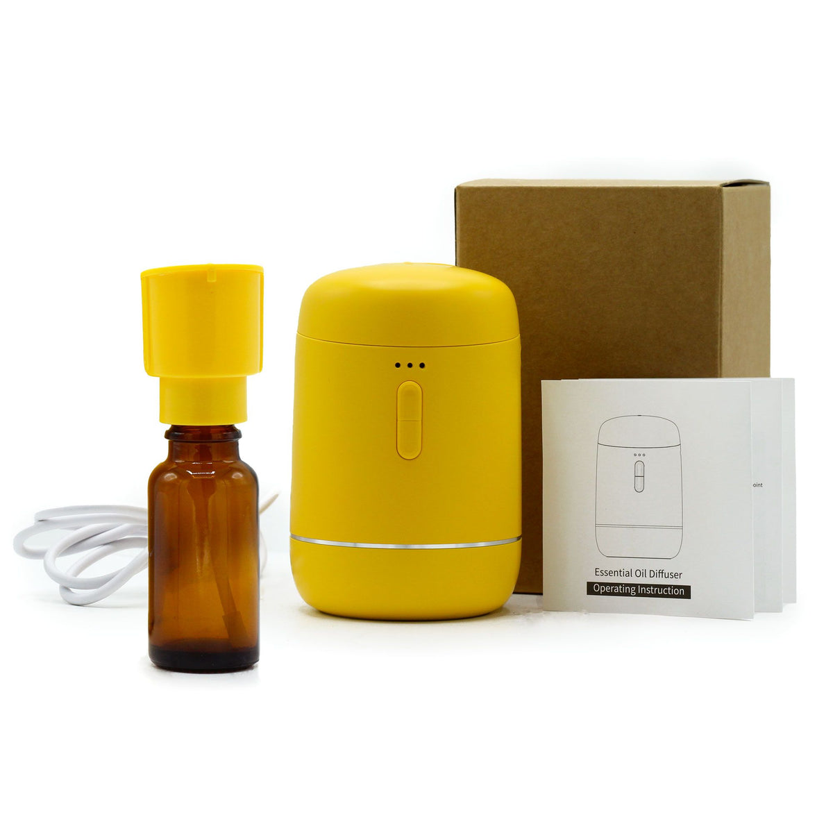 Essential Oil Diffuser Yellow – USB to C detail, NooEdge UK