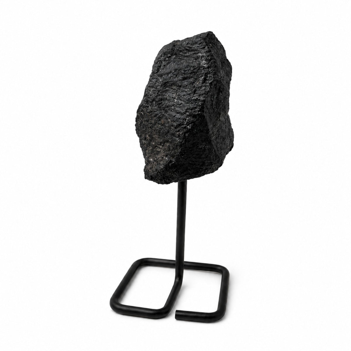 Mineral Specimen on Metal Stand – Black Tourmaline, NooEdge UK