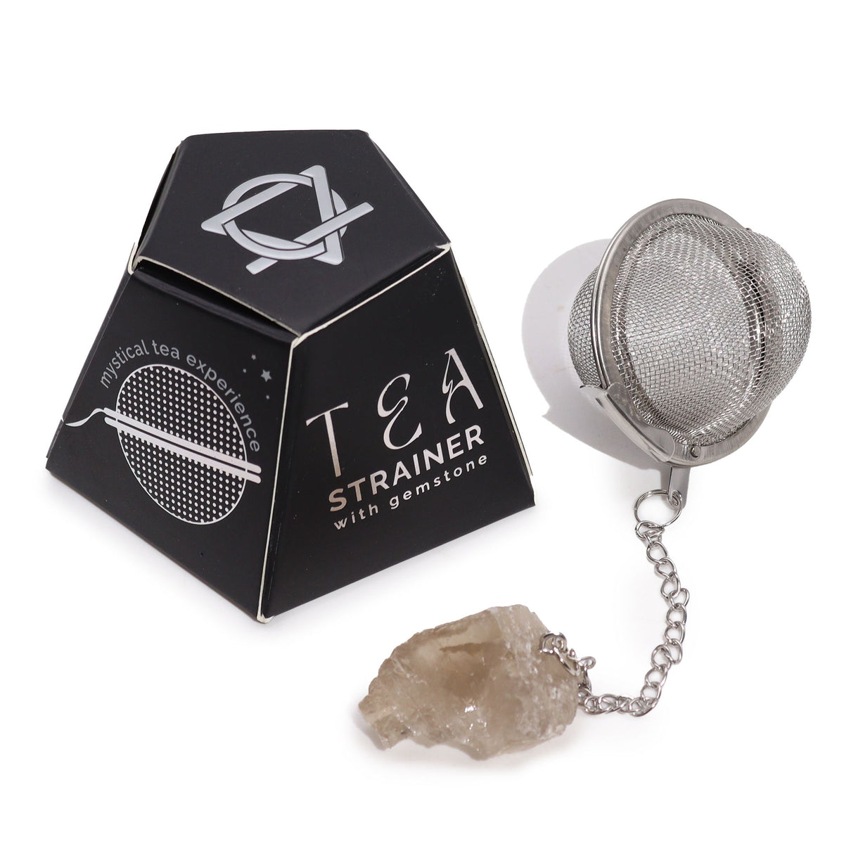 Raw Crystal Gemstone Tea Strainer – Smoky Quartz, NooEdge UK