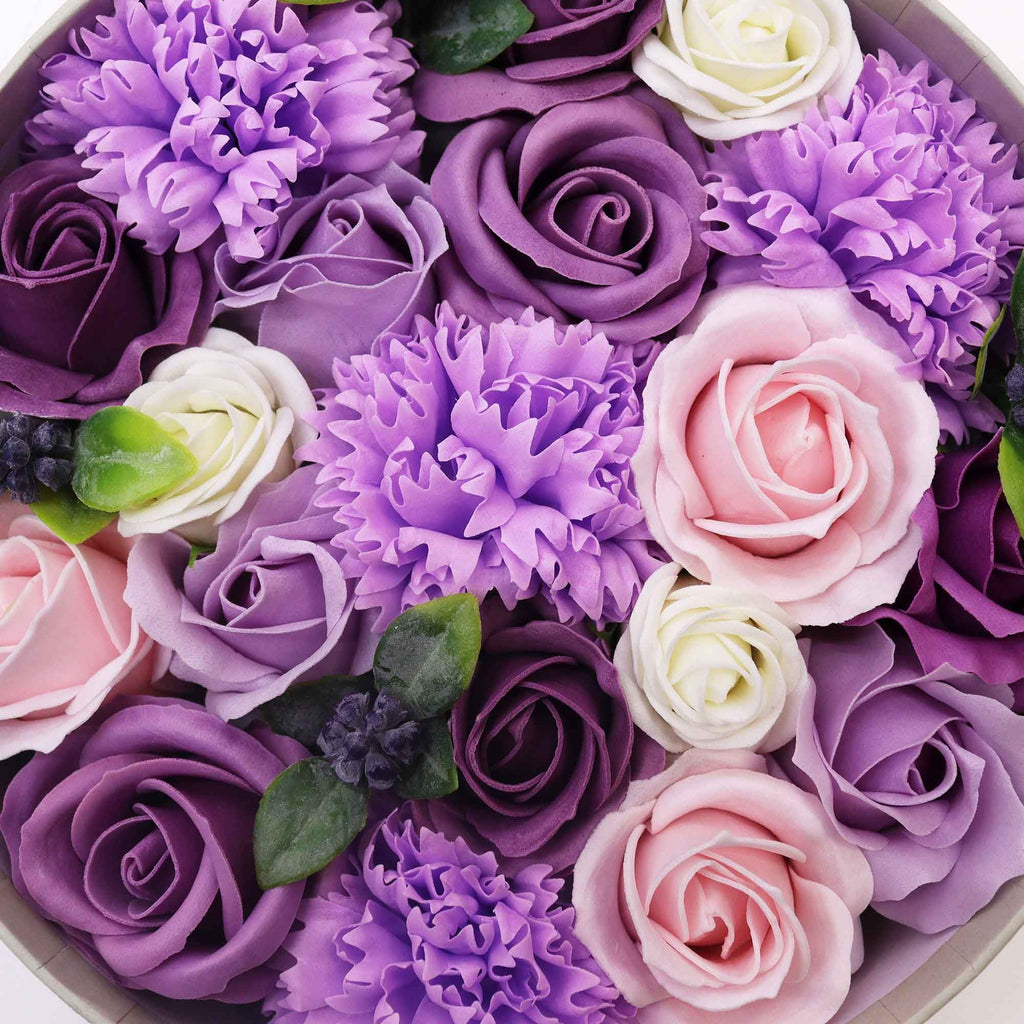 Round Box – Lavender Rose & Carnation alternate view, NooEdge UK