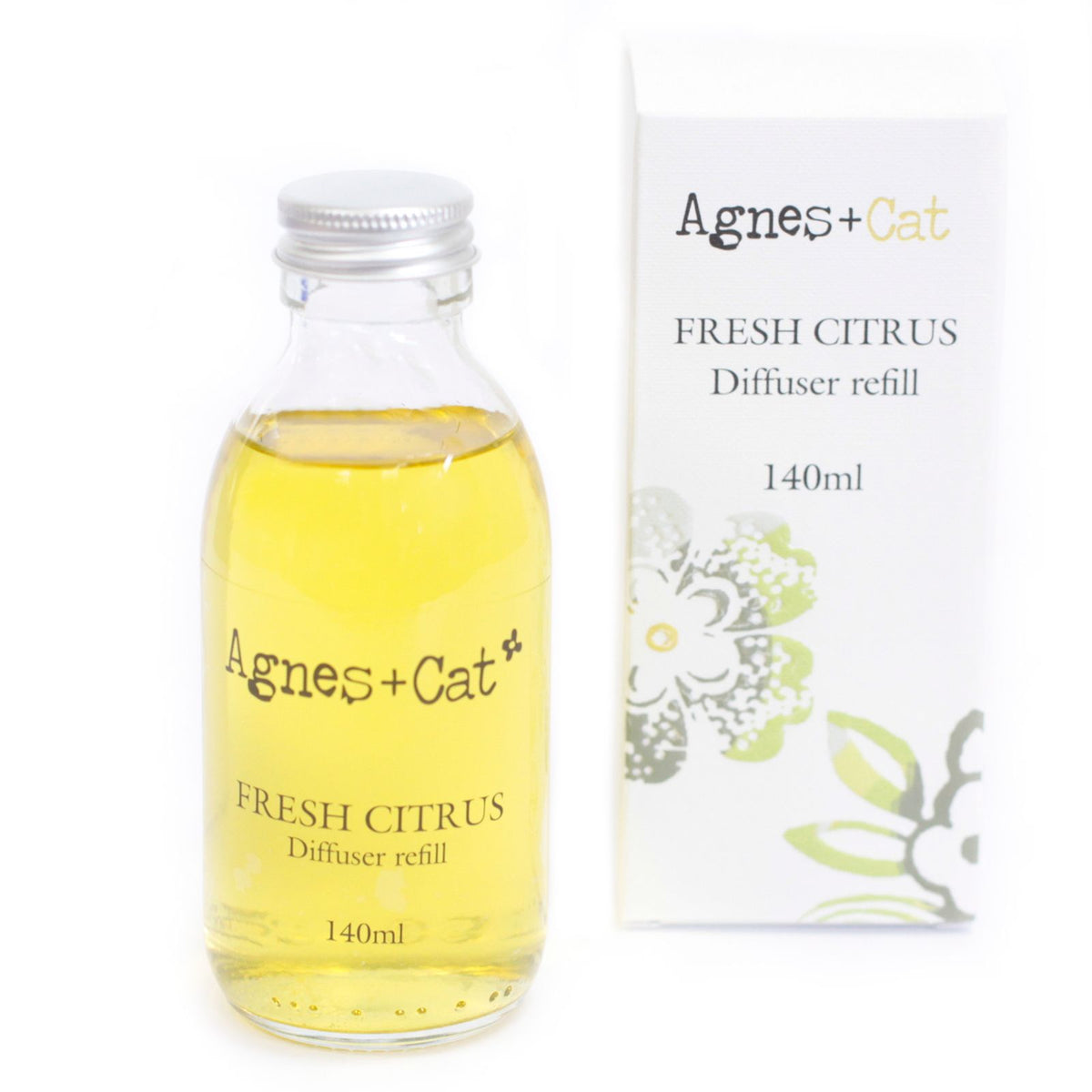 Agnes + Cat Reed Diffuser Refill – Fresh Citrus 140ml, NooEdge UK