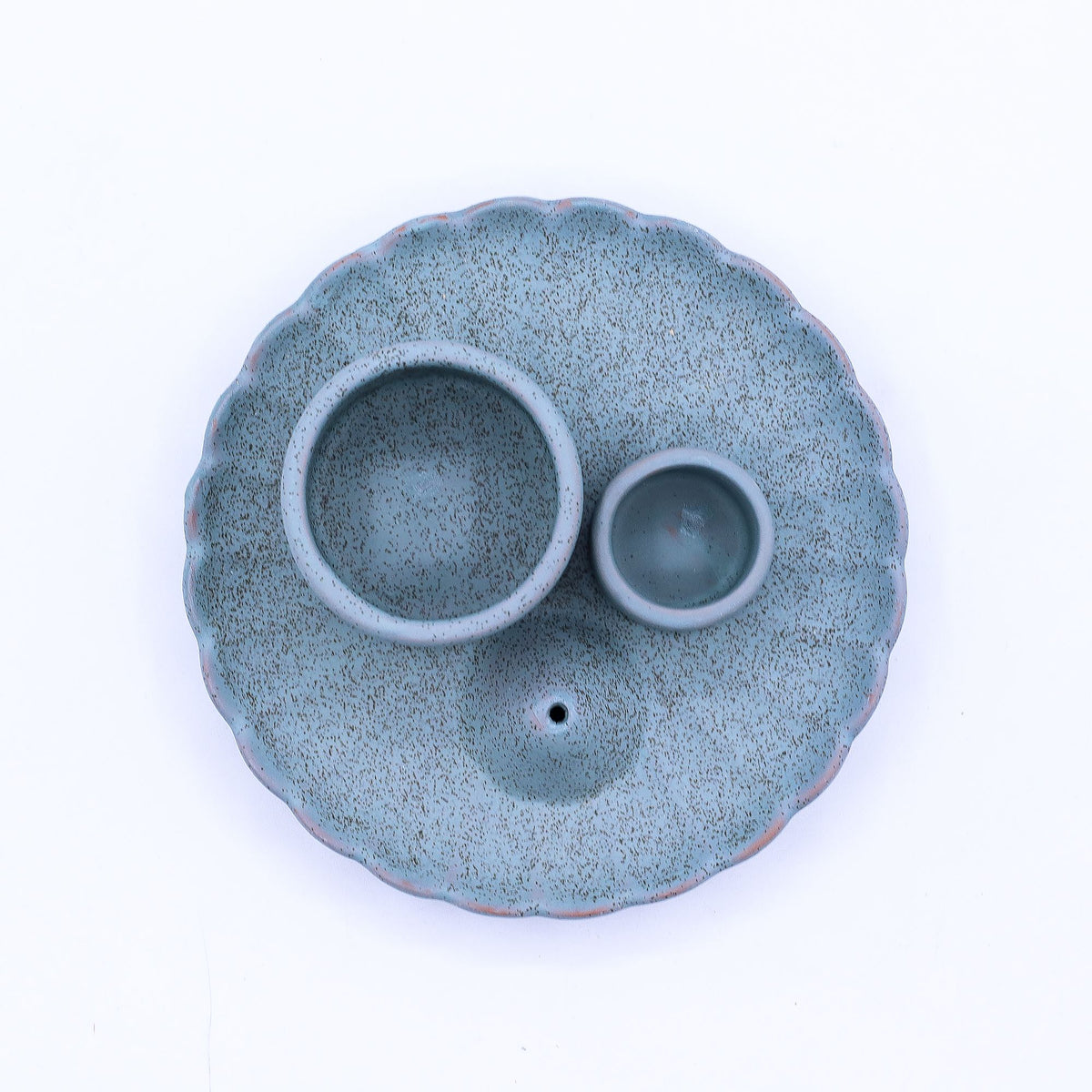 Palo Santo Stick & Smudge Holder – Lotus Flower Blue close-up, NooEdge UK