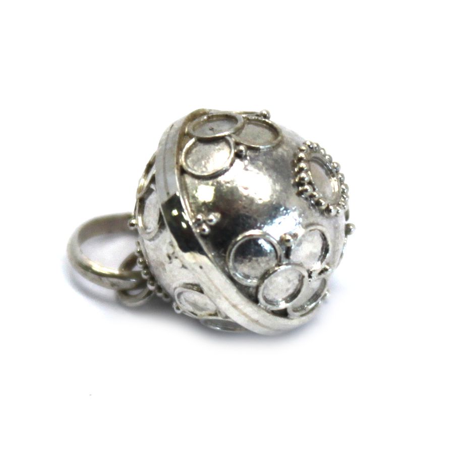 Silver Angel Bell Charm – front view, NooEdge UK