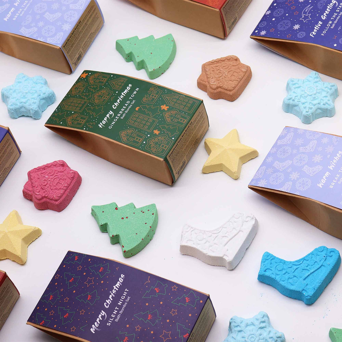 Christmas Wish List Christmas Bath Bomb Gift Pack close-up, NooEdge UK