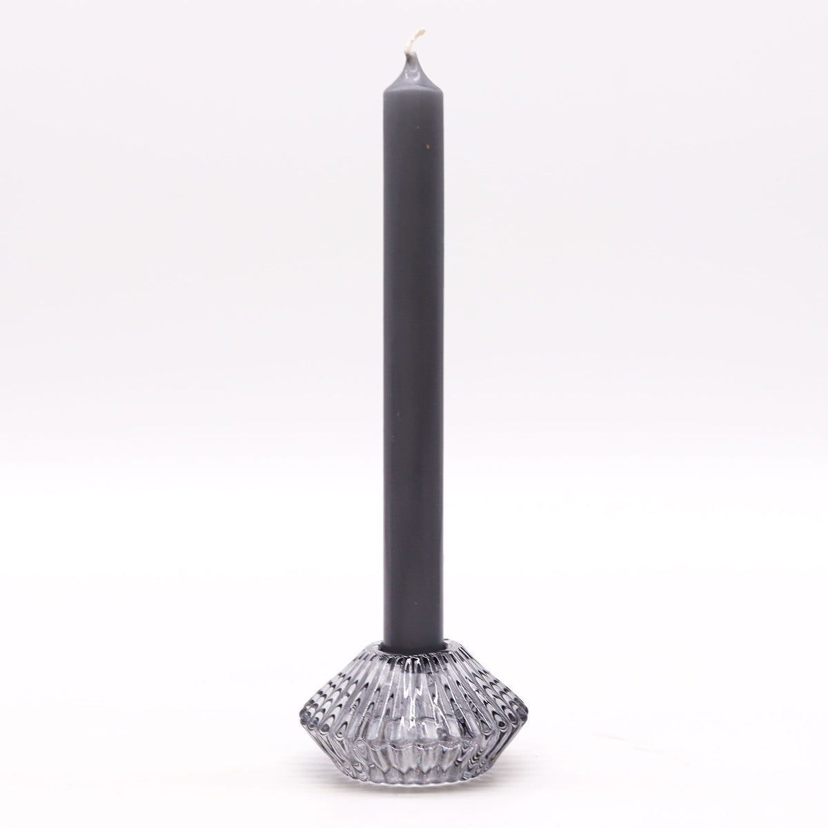 Flower Flip Dinner Candle / Tealight Holder – Midnight Grey alternate view, NooEdge UK