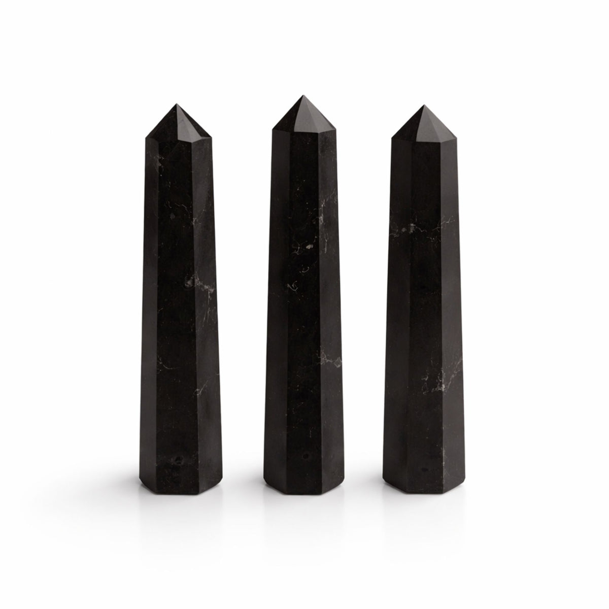Gemstone Six Face Obelisk Point 11cm – Black Tourmaline, NooEdge UK
