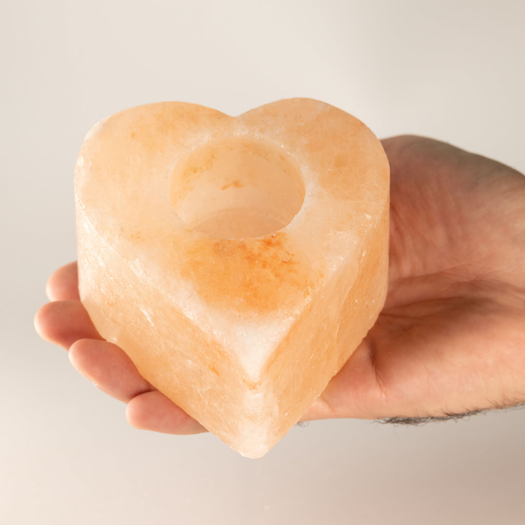 Salt Candle Holder – front view, NooEdge UK