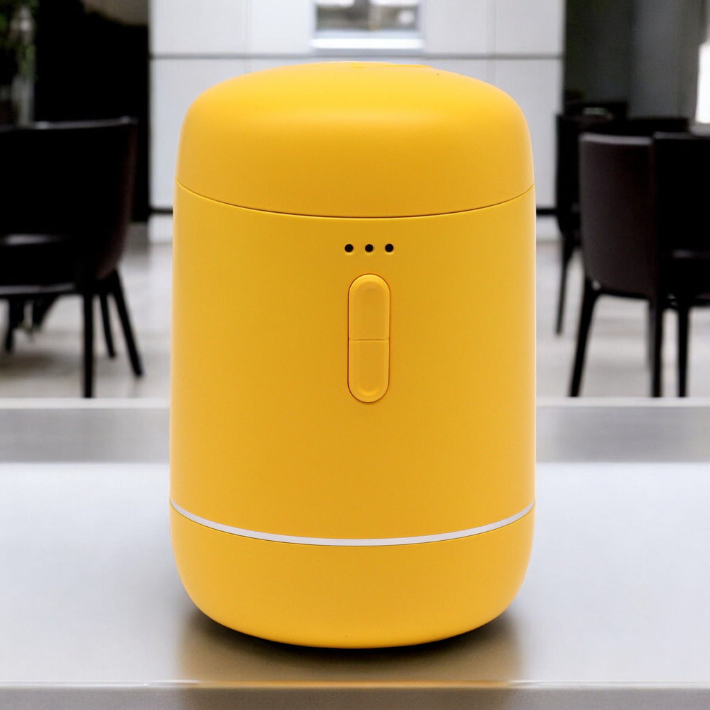 Essential Oil Diffuser Yellow – USB to C close-up, NooEdge UK