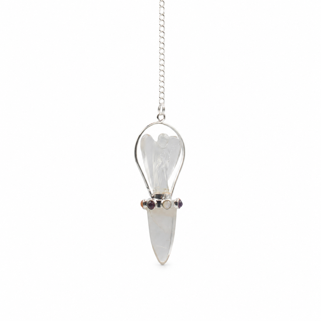 Two Piece Spinning Crystal Pendulum – front view, NooEdge UK