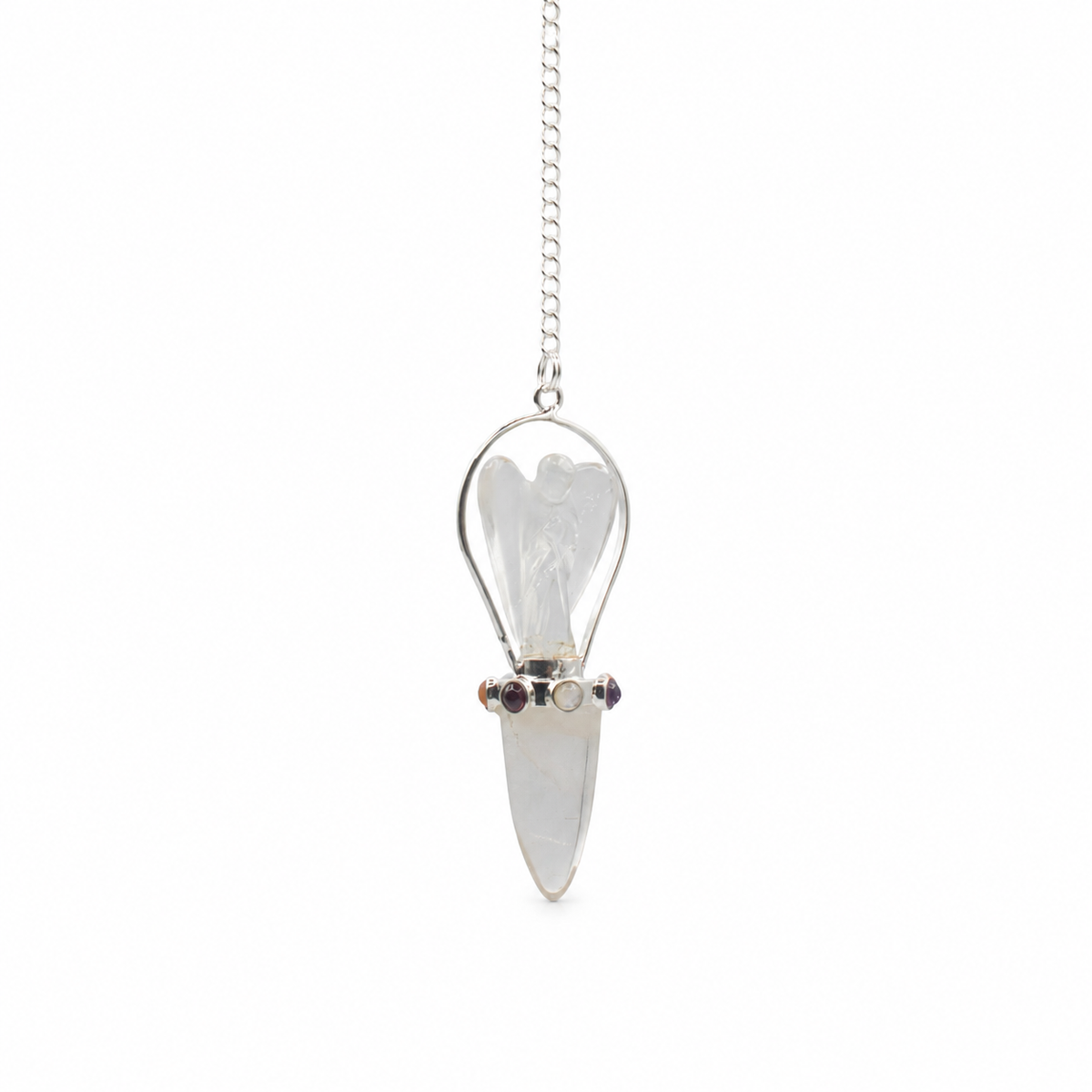 Two Piece Spinning Crystal Pendulum – front view, NooEdge UK