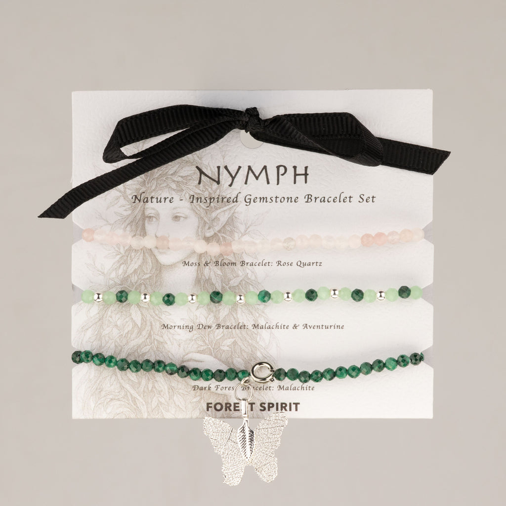Nymph Spirit Gemstone Bracelet Set – Forest Spirit, NooEdge UK