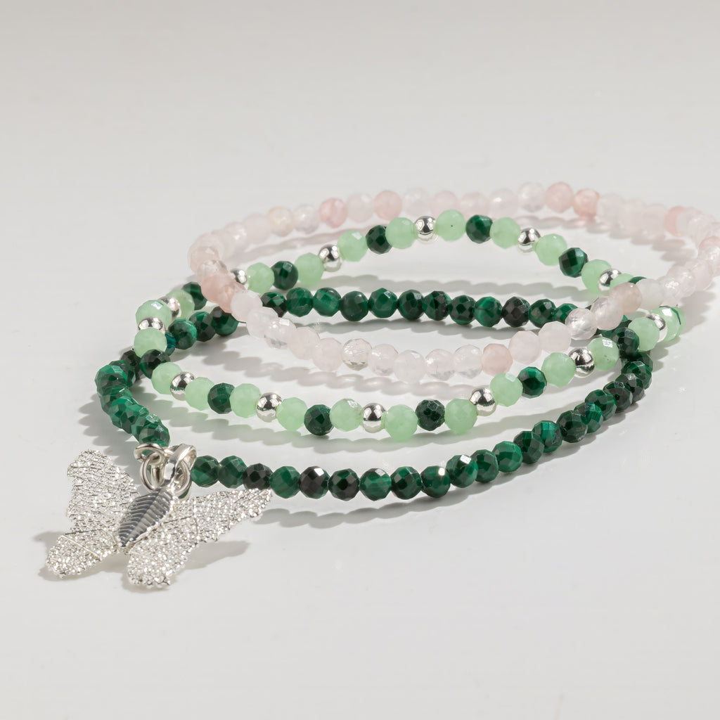 Nymph Spirit Gemstone Bracelet Set – alternate angle, NooEdge UK
