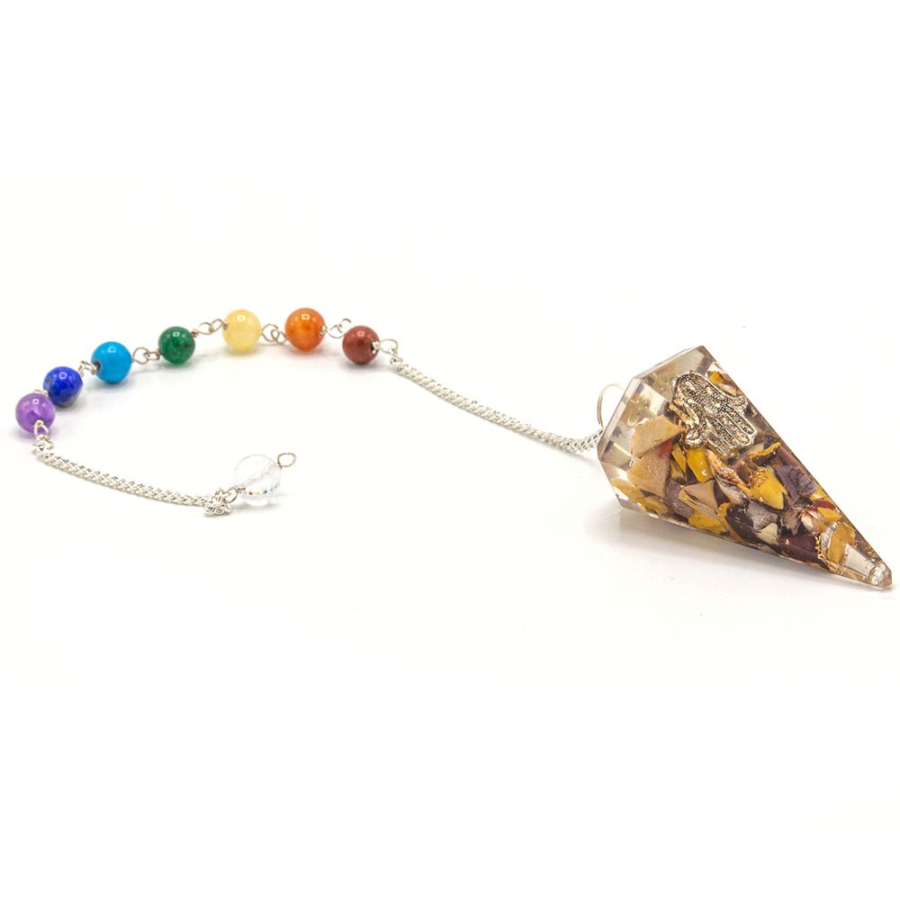Orgonite Power Chakra Pendulum – Hamsa, NooEdge UK