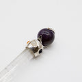 Celestial Prism Wand – Amethyst Moving Crystal Sphere Quartz Stem 12cm – NooEdge UK