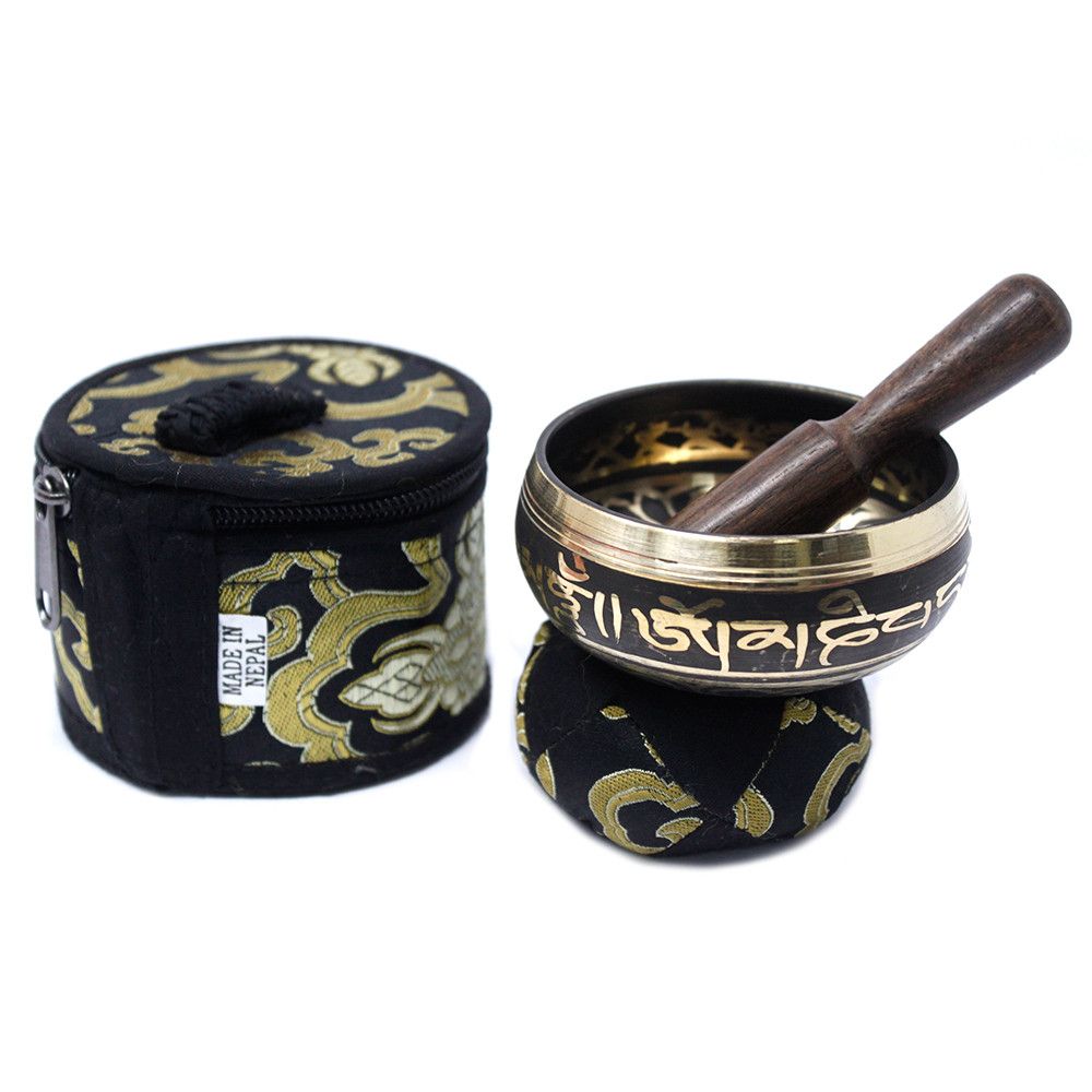 Singing Bowl Gift Set – Mini Black, NooEdge UK