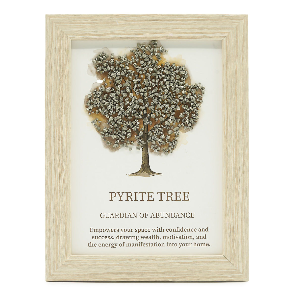 Gemstone Picture Tree of Life – Pyrite (20x14.7x1cm), NooEdge UK