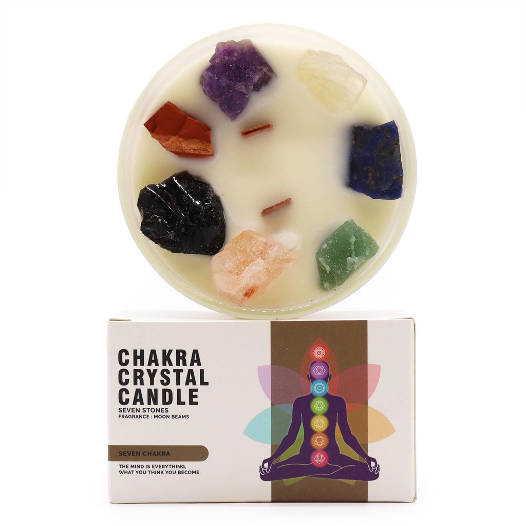 Large Chakra Crystal Candles – Seven Chakra – NooEdge UK
