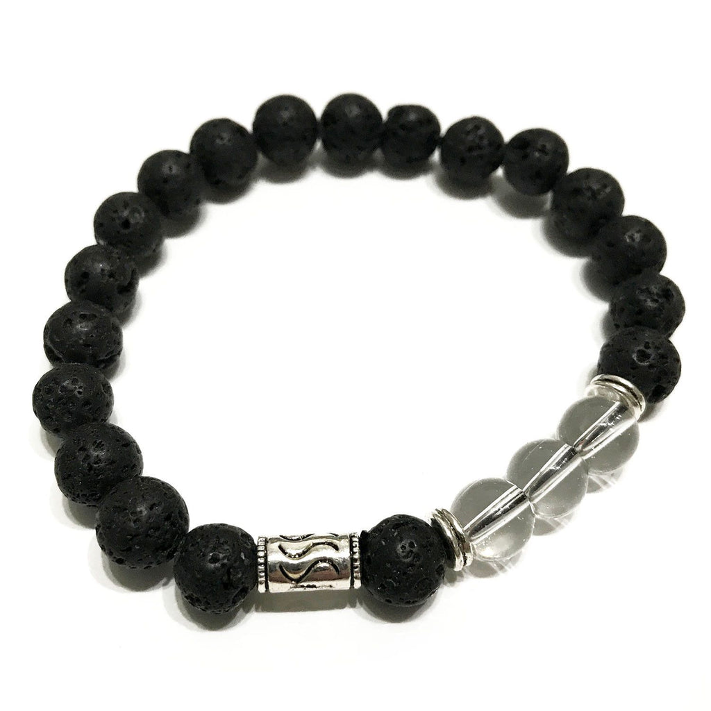 Crystal Starter Kit Gift Bundle – Lava Stone Bracelet – Tribal Rock Quartz, NooEdge UK