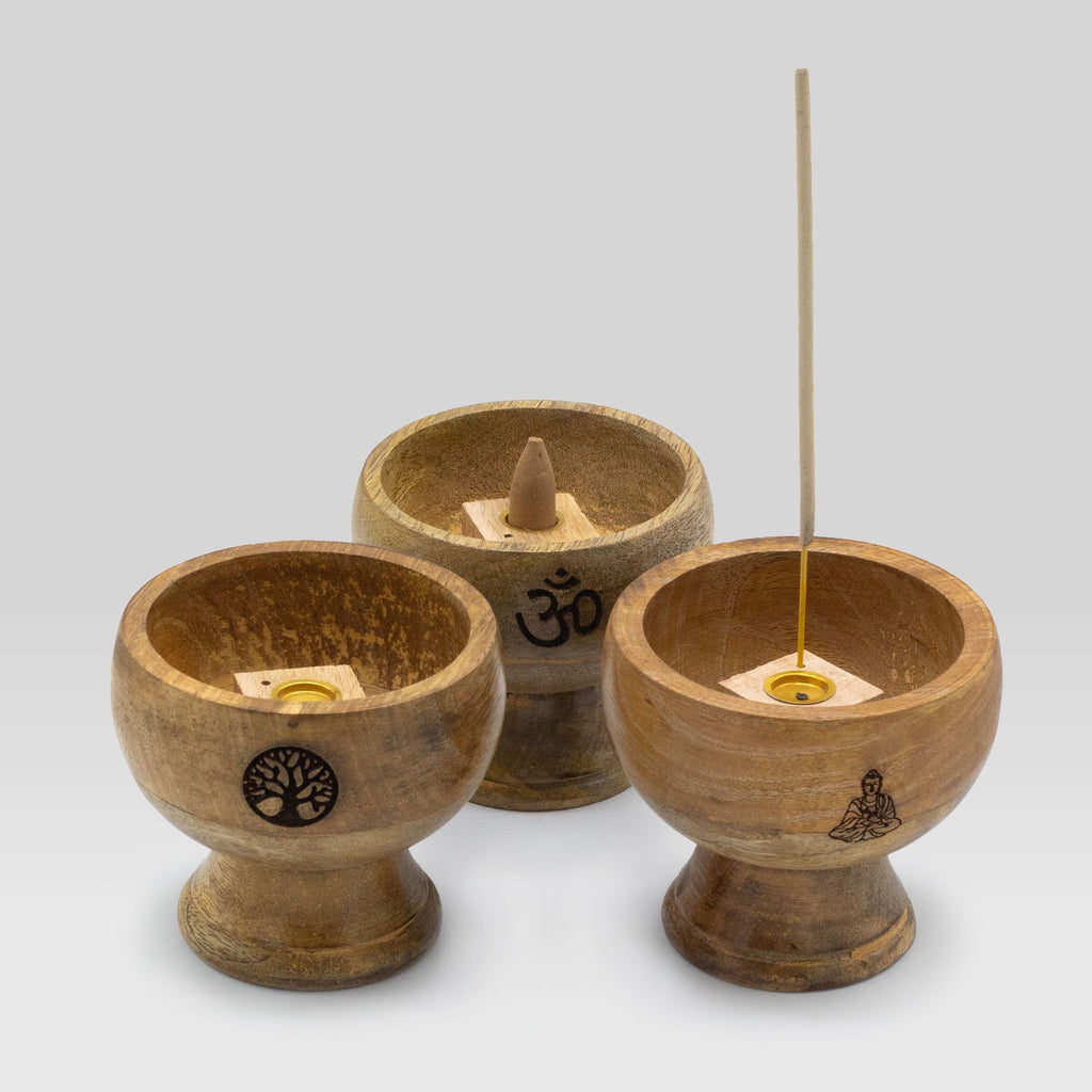 Large Ritual Bowl Incense Cone Holder 11x6.cm – Tree of Life close-up, NooEdge UK