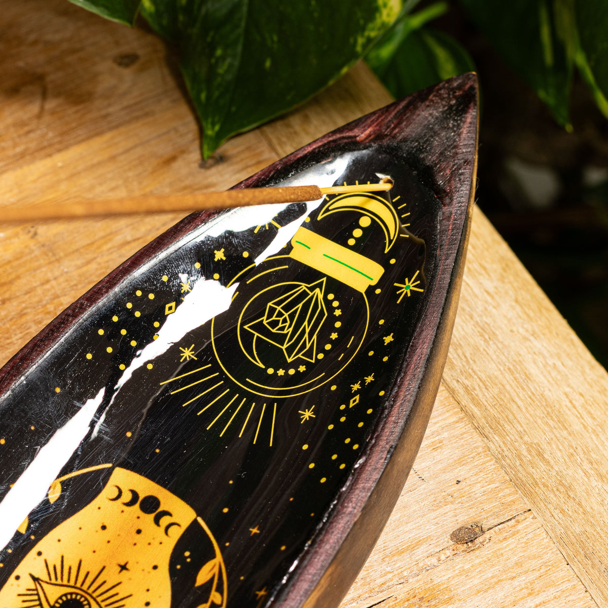 Enamel Incense Bowl - Mango Wood – Hamsa, NooEdge UK