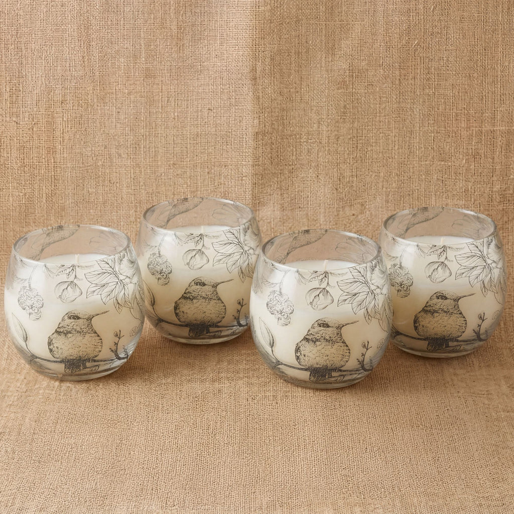 Small Glass Jar Candles – alternate angle, NooEdge UK