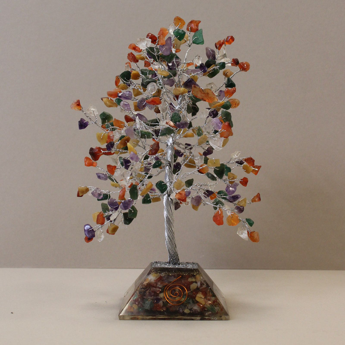Gemstone Tree with Organite Base - 320 Stone – Multi, NooEdge UK
