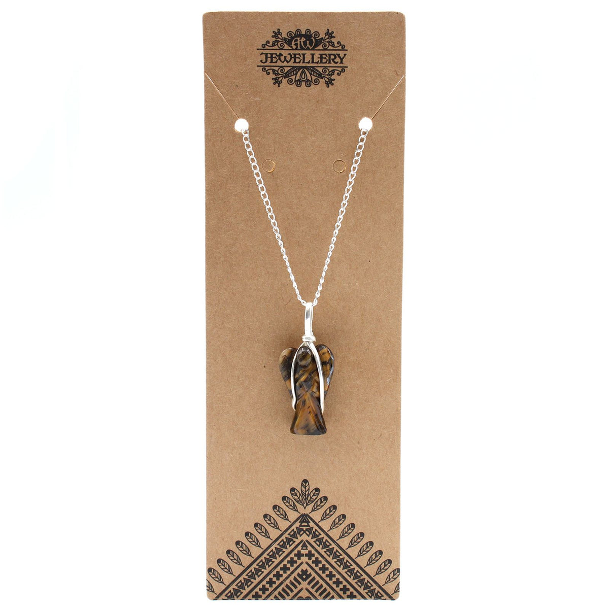 Gemstone Guardian Angel Pendant – Tiger's Eye, NooEdge UK