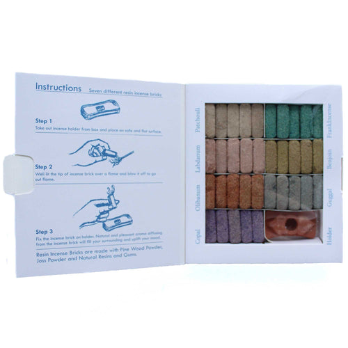 70 Incense Smudge Bricks with Burner Set – Wild West, NooEdge UK