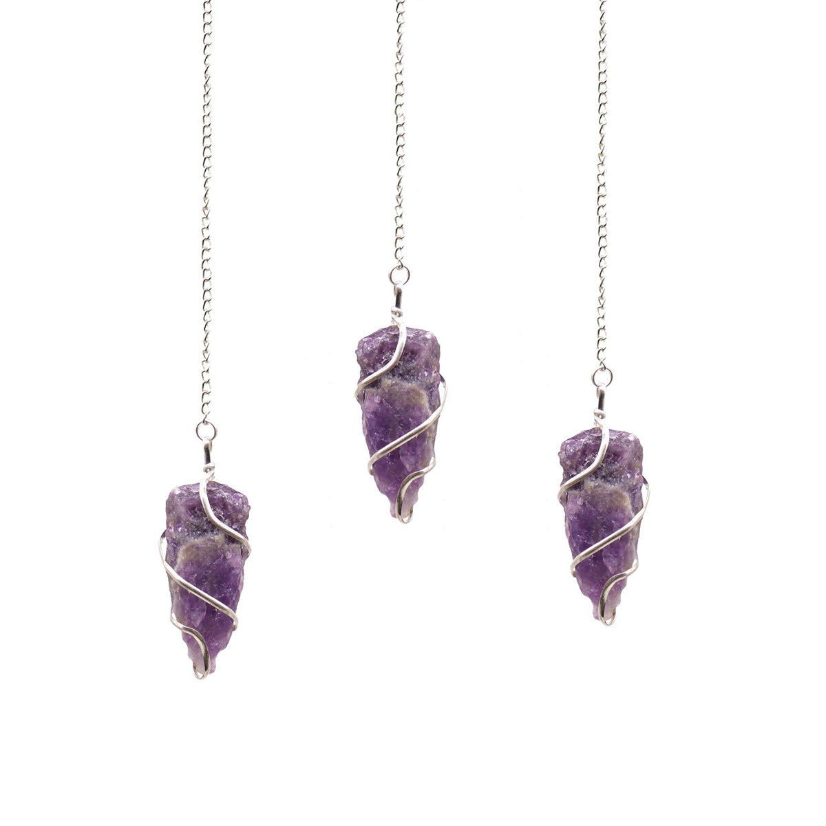 Raw Gemstone Pendulum – alternate angle, NooEdge UK
