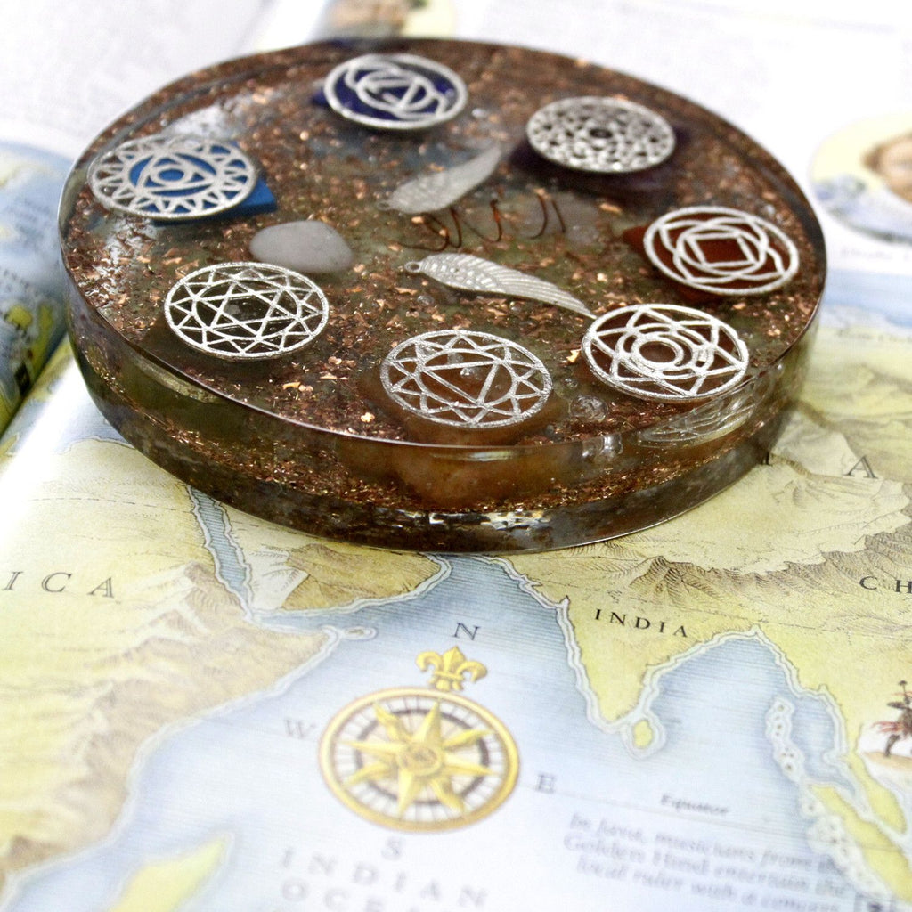 Orgonite Desk Power Packs Angel Chakra – alternate angle, NooEdge UK