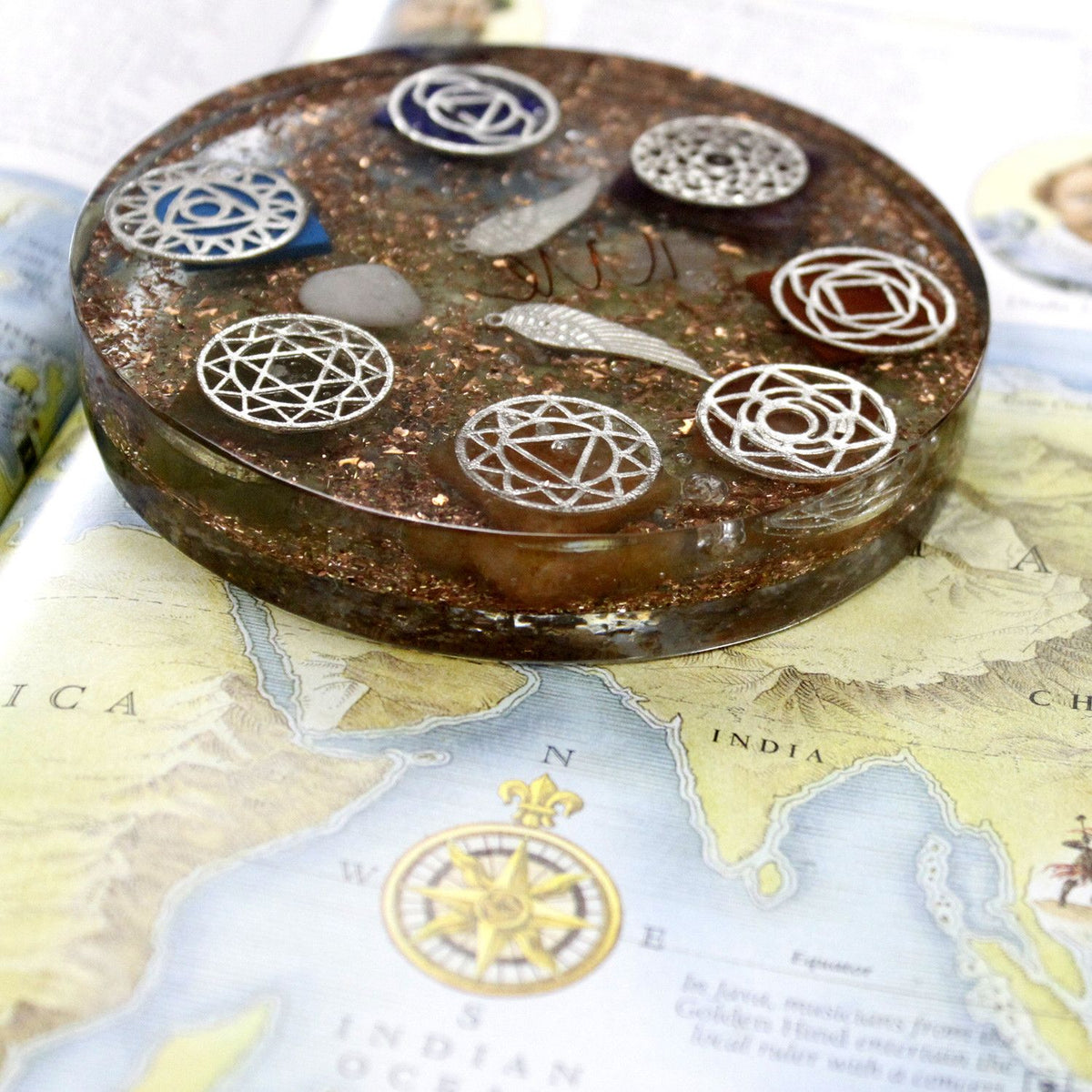 Orgonite Desk Power Packs Angel Chakra – alternate angle, NooEdge UK