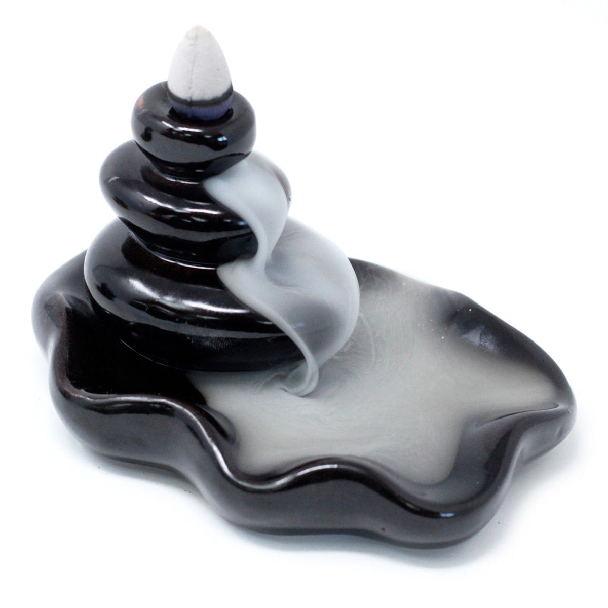 Backflow Incense Burner – Large Pebbles into Pool, NooEdge UK