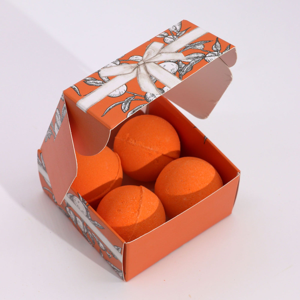 Set of 4 Vitamin C Bath Bombs – Aromatherapy Quartet – alternate angle, NooEdge UK