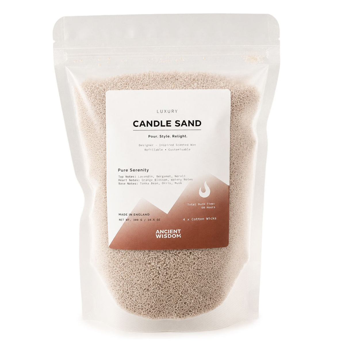 Fragranced Candle Sand 300g – front view, NooEdge UK