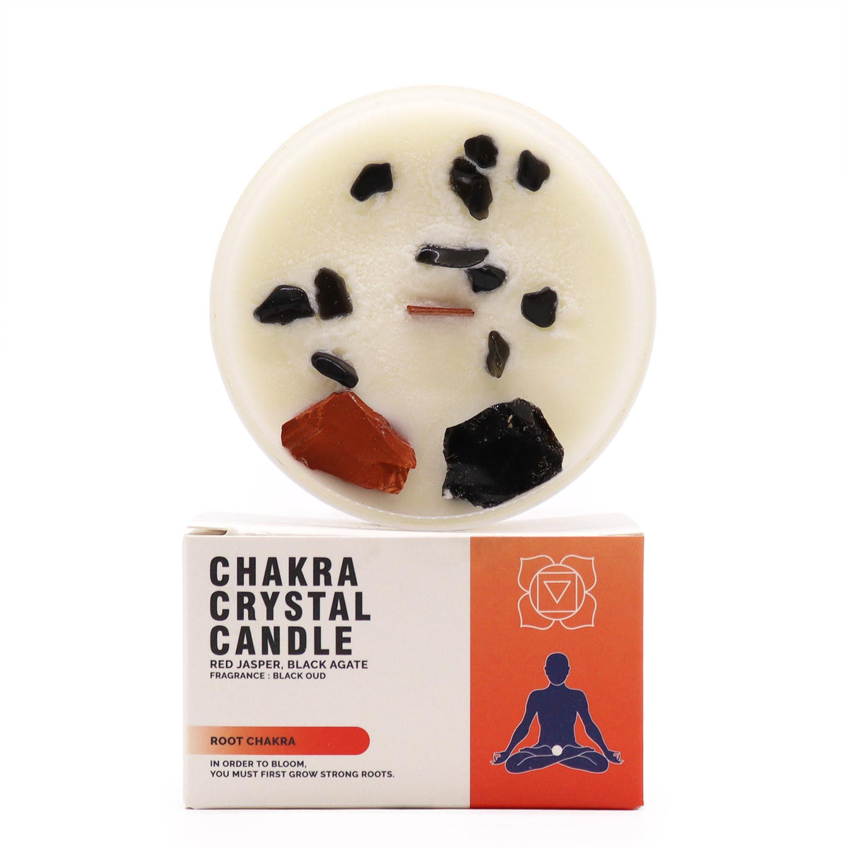 Chakra Crystal Candles – Root Chakra – NooEdge UK