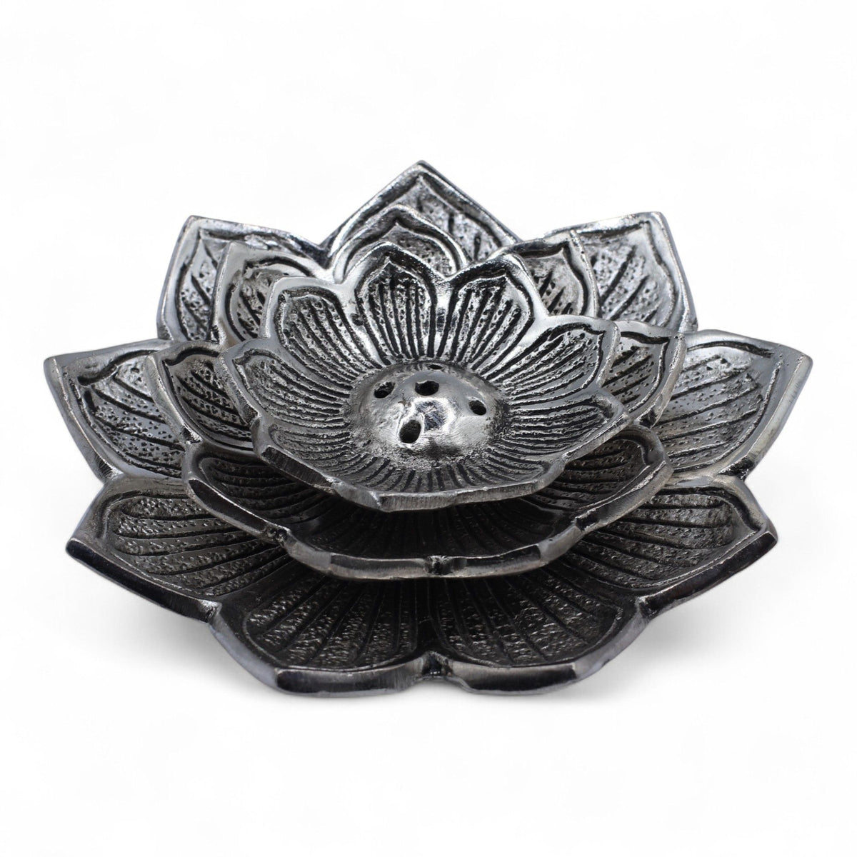 Tri – Flower Lotus Flower Incense Holder alternate view, NooEdge UK