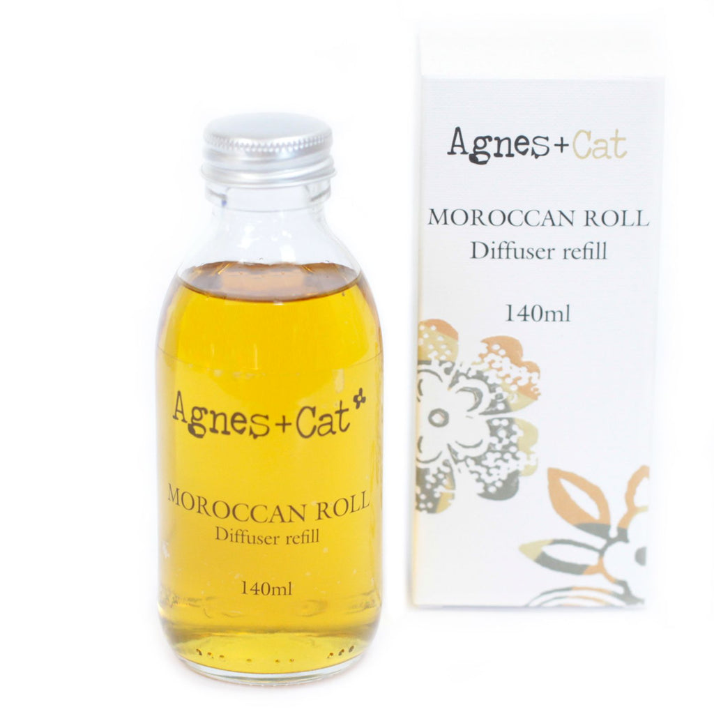 Agnes + Cat Reed Diffuser Refill – Moroccan Roll 140ml detail, NooEdge UK