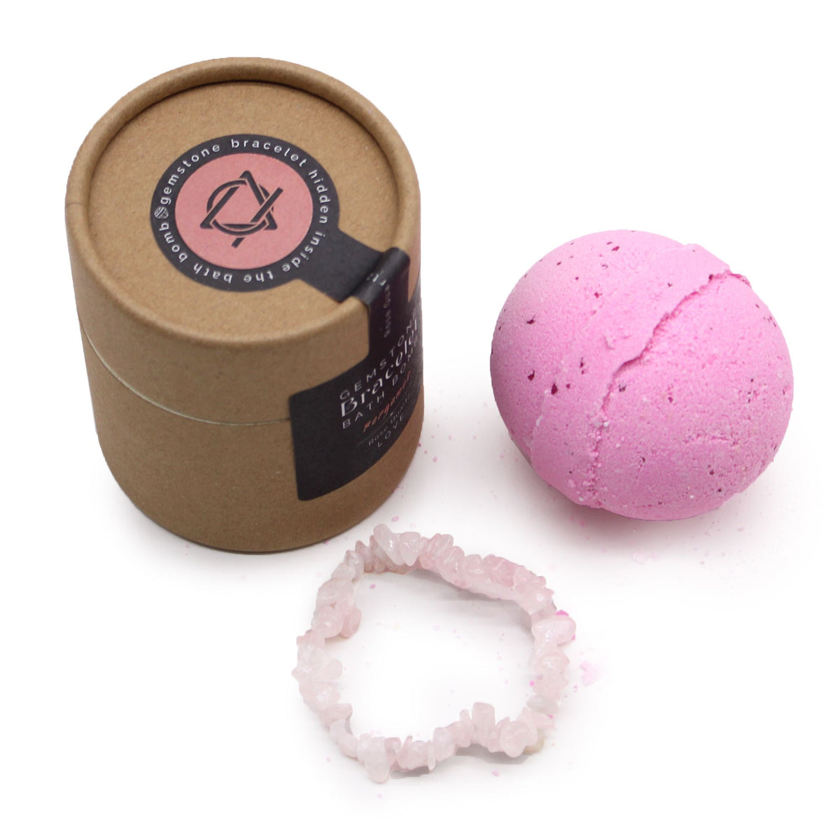 Gem Bracelet Bath Bomb – Rose Quartz, NooEdge UK