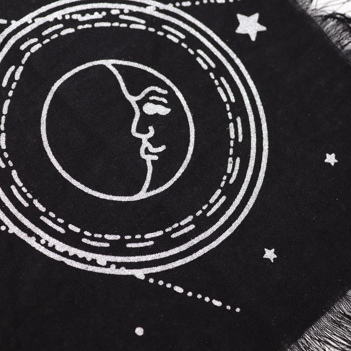 Esoteric Fringed Altar Cloth – Moon & Sun Chart, NooEdge UK